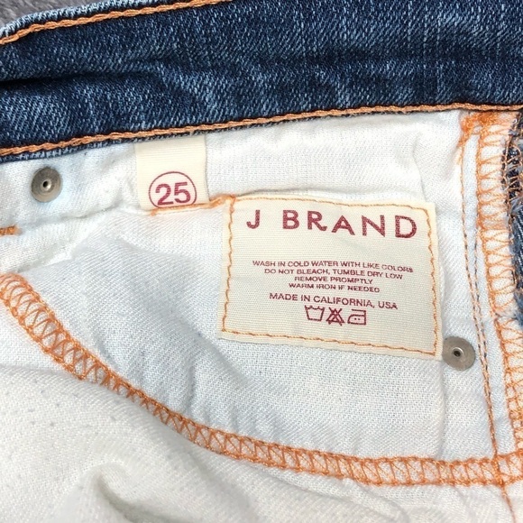 J Brand low rise straight leg long length Y2K style jeans size 25 - Picture 5 of 8